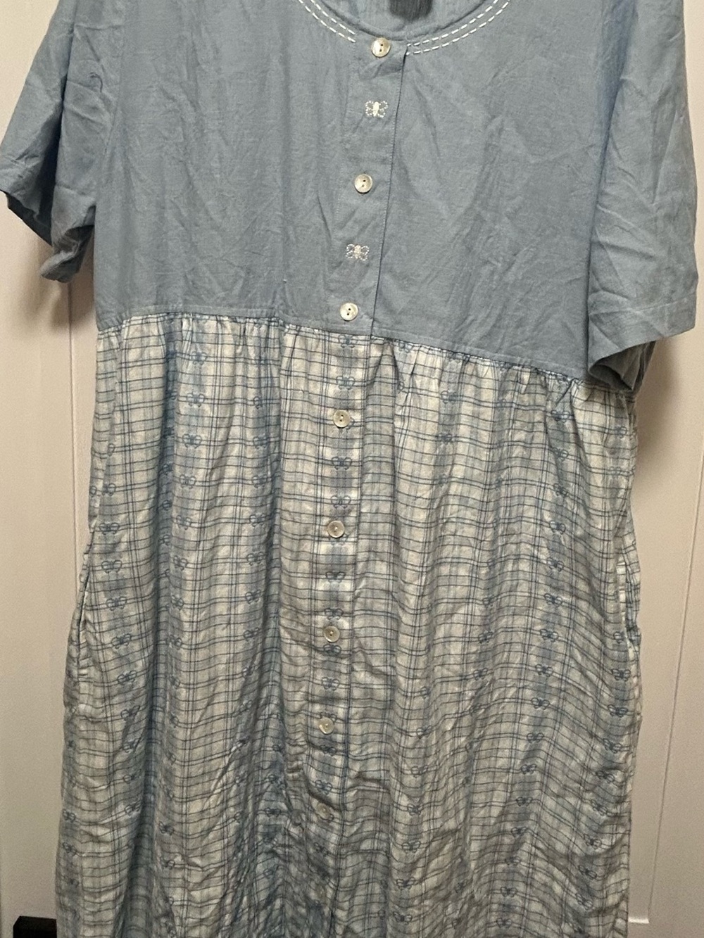Vintage 1990’s Y2K button up butterfly maxi dress (100% cotton) - Picture 1 of 4